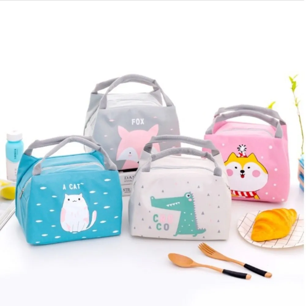 Fashion Multifunctional Lunch Bag Thermal Large Capacity Thermal Insulation Bag Thickened Cartoon Picnic Lunch Box Women Men