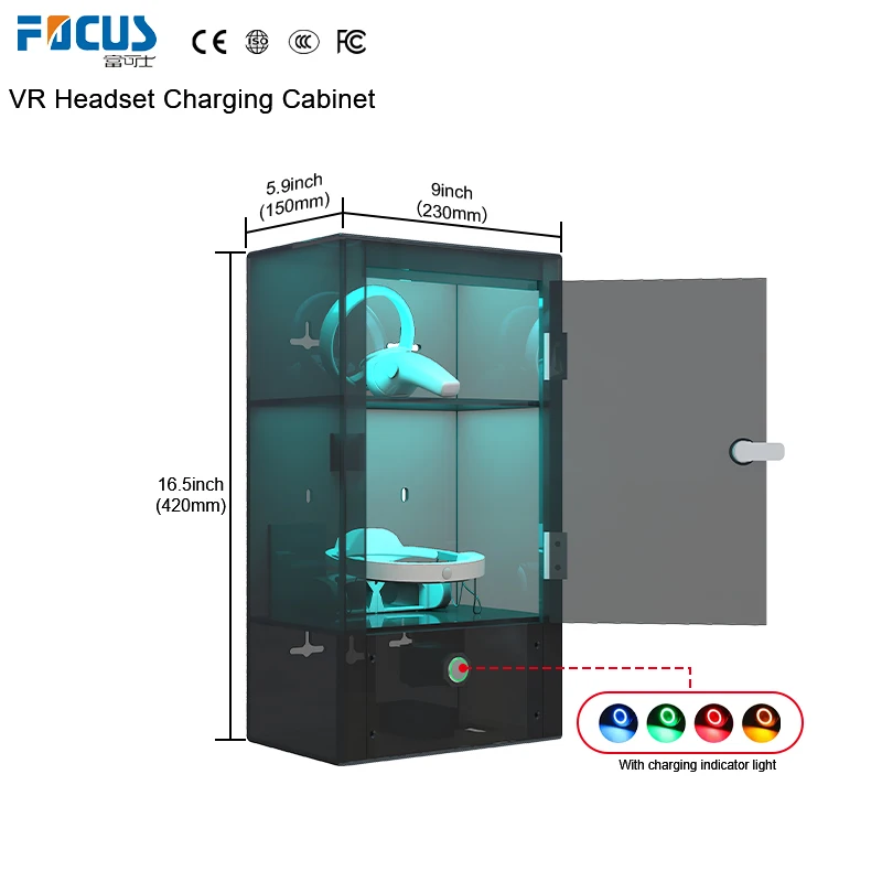 custom.VR Headset Charging Cabinet VR Glasses Charging Cabinet Storage Management Box Electronic Equipment Cabinet
