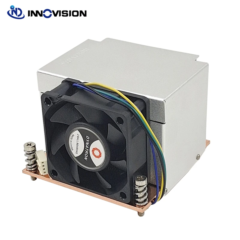 Dynatron R5 2U Active LGA2011 2066 Square CPU cooler With 4 Copper Heating Pipe 60x60x25 mm Side-Blow Fan with PWM Function