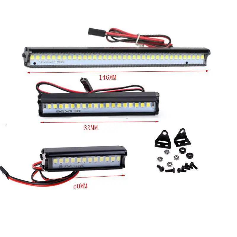 Super Bright LED RC Crawler Roof Light - Multi-Size for 1/10 Traxxas TRX4 90046 Axial SCX10 III SCX10 Waterproof Simulation Lamp