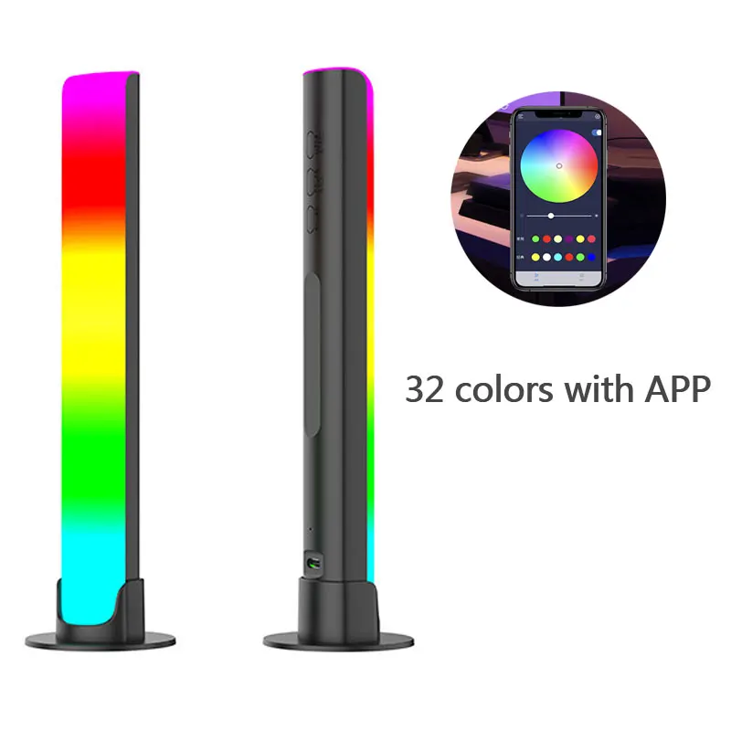 32LED Nieuwigheid Verlichting Met App Rgb Muziek Light Spraakgestuurde Synchrone Rhythm Lamp Novelty Party Kerst Sfeer Lamp