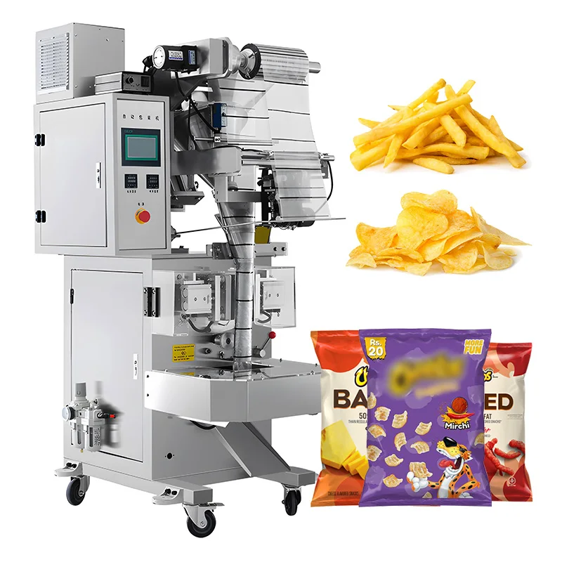 Fully Automatic Vertical Potato Chips Packaging Machine With Nitrogen Puffed Food Popcorn