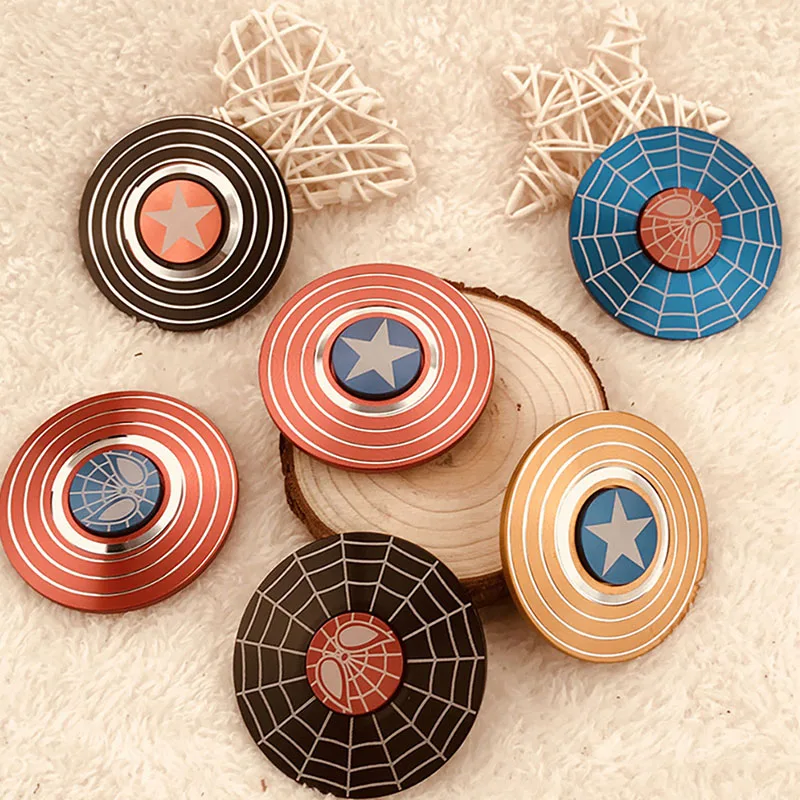 Antistress fidget Spinner Spider-Man Finger Spinner Captain America giocattolo educativo per bambini regalo di festa forniture per feste