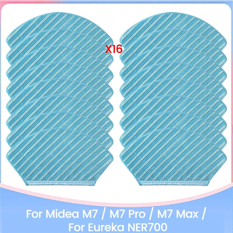 مجموعة وسادات قماش A76G-Mop فوريديا M7/M7 Pro/M7 Max Foreureka NER700 أجزاء المكنسة الكهربائية وسادات تنظيف قابلة للغسل مناديل خرقة
