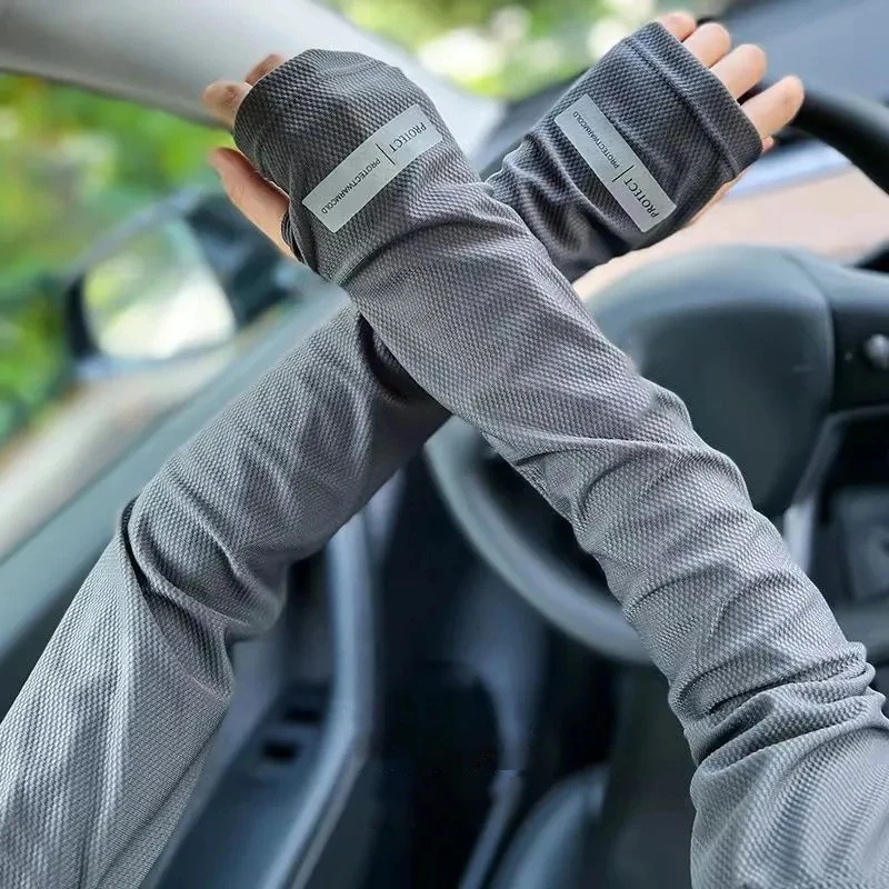 أكمام جليدية كبيرة الحجم للنساء ، أكمام حماية من الشمس صيفية للقيادة في الهواء الطلق ، زوج واحد