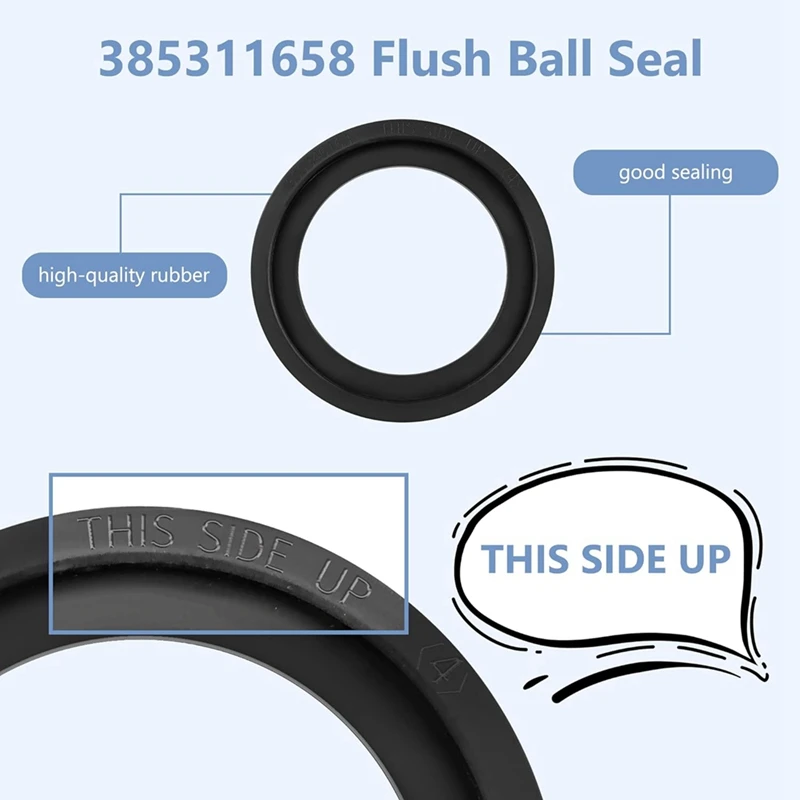 385311641 RV Toilet Water Valve Kit And 2 Pcs 385311658 Flush Ball Seal Replacement For 300 310 320 RV Toilets