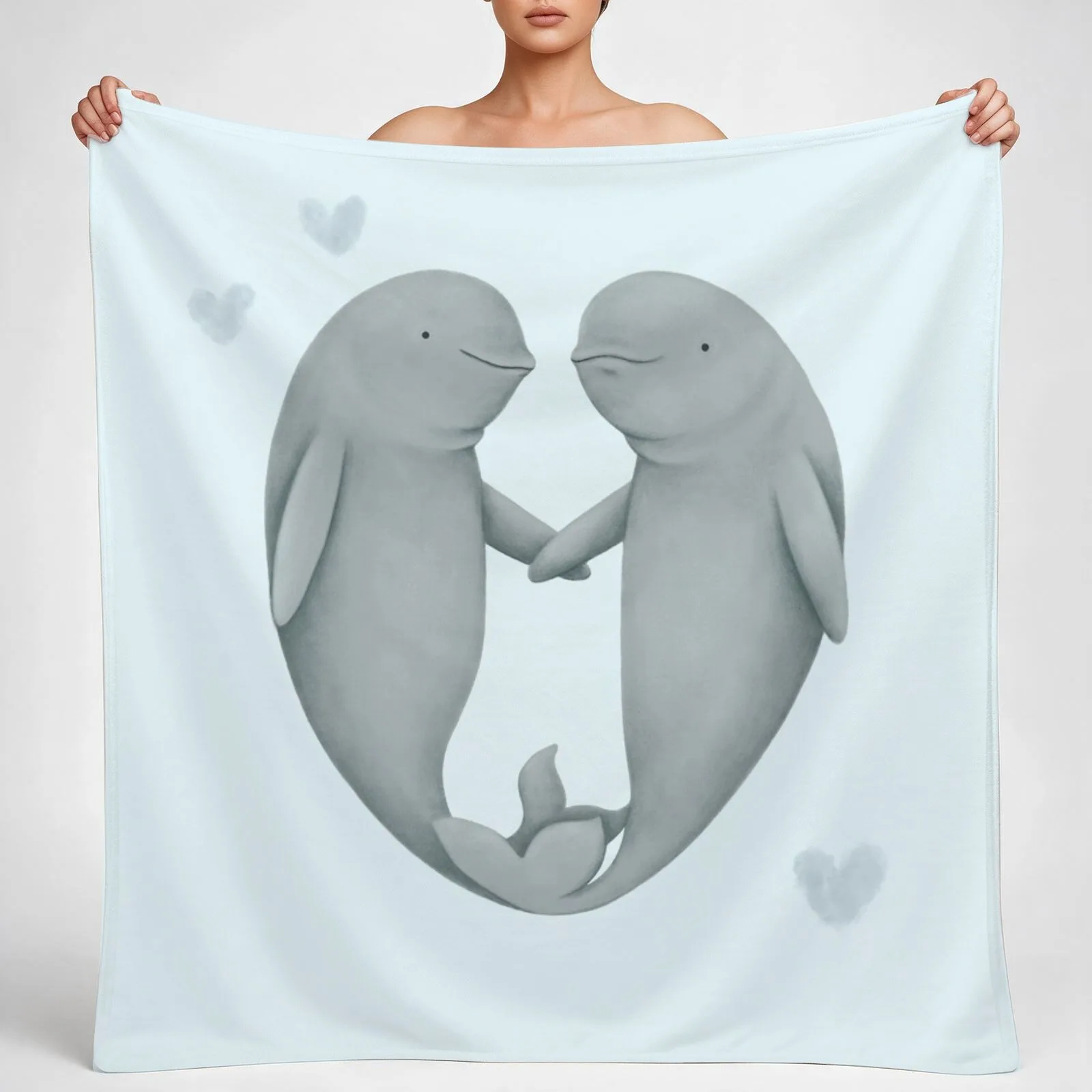 Beluga Love Throw Blanket couch cozy soft plush fuzzy picnic outdoor blanket