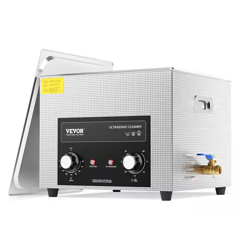 VEVOR 15L Ultrasonic Cleaner with Heater Timer &amp; Basket, Professional Digital Sonic Cavitation Machine, 360W Cleaning Machine