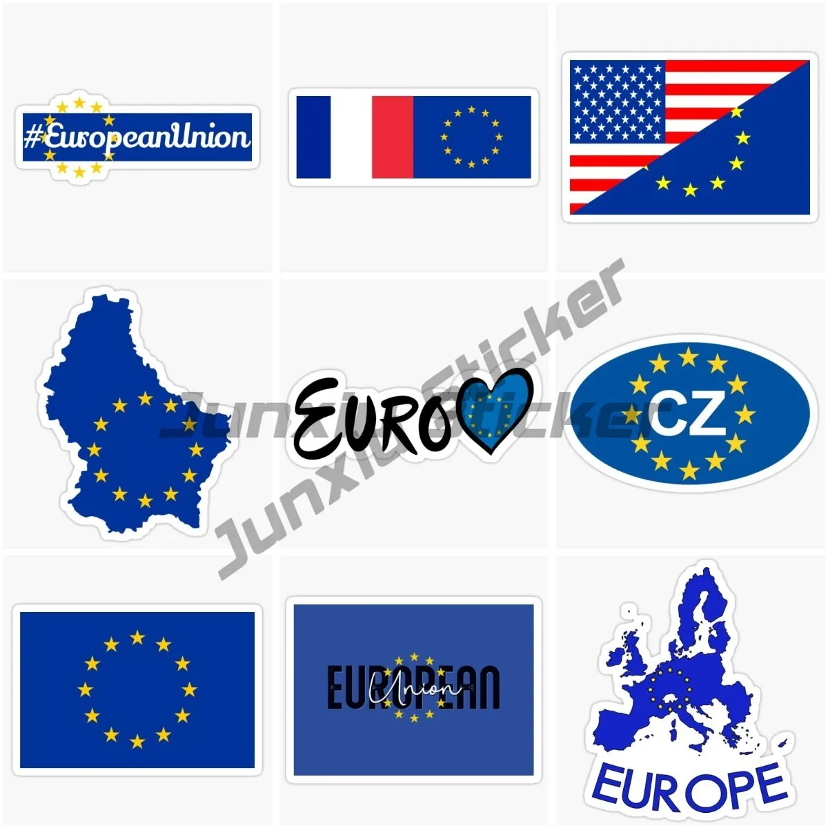 

European Union Sticker Laptop Window Motorcycle Accessories Car Truck Decoration Decals Customizable Decal