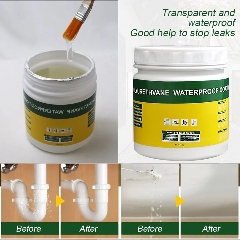 Waterproof Coating Sealant Agent Invisible Agent Leak-Free Glue Adhesive Transparent Sealing Coating Strong Sealant with Brush