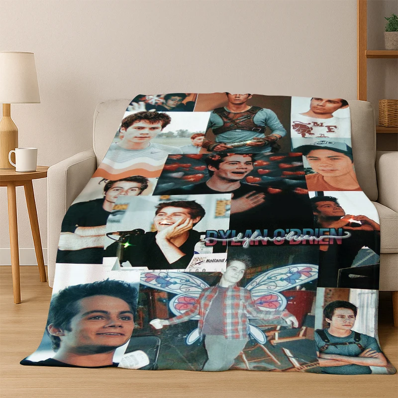 Dylan O’Brien DOB Actor Flannel Blanket Soft Warm Blanket Throw Blanket for Bedroom Living Room Bed Travel Picnic Gift Kids
