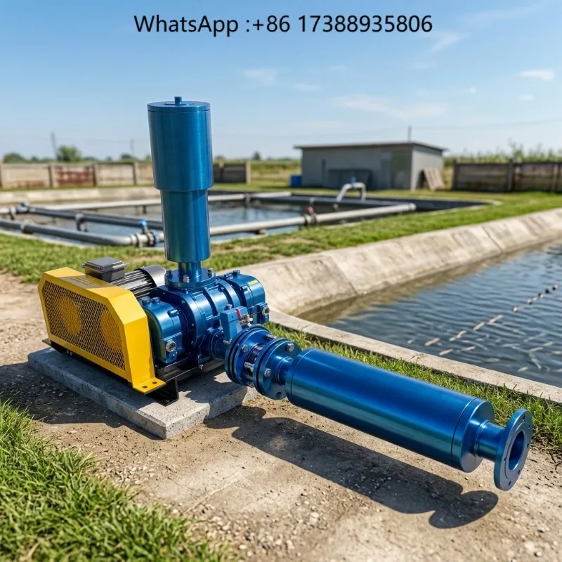 Three-phase 380V 2.2KW 1640RPM  Oil Free Roots Blower for Aquaculture