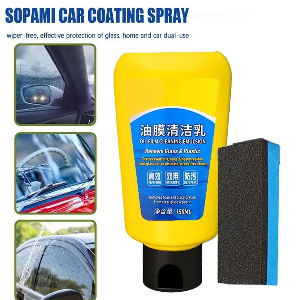 Glass Oil Film Remover Kit for Car, Oil Film Emulsion Glass Cleaner Quick Effect Coating Agent, Car Windshield Glass Cleaner view 6