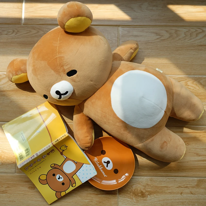 

Cute Rilakkuma Plush Pillow Animal Bear Stuffed Doll Kuma Plushies Cushion Kawaii Room Deocr Toys Car Backrest Gift for Kids