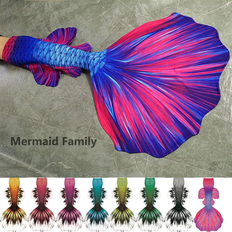 

Betta Mermaid Costume Cosplay With Fin Monofin Children Swimsuit Cute Fighting Fish Clothing Beach Clothes Bathing Suit