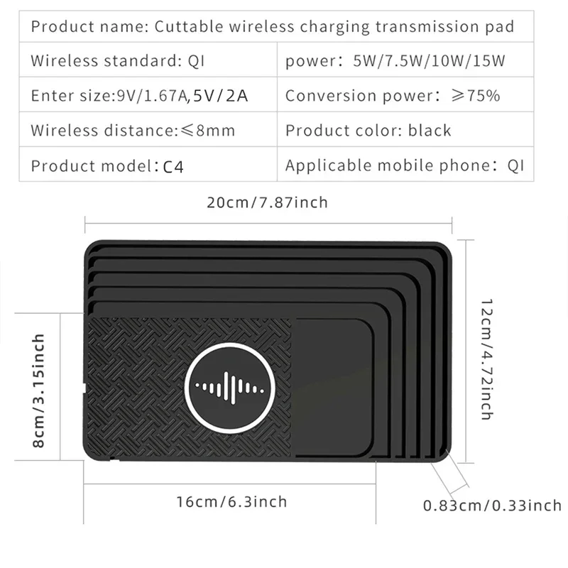 Wireless Car Charger Charging Pad 15w Non Slip Fast Charger For Samsung Car Wireless Charger For Android For iPhone 15 14 13 12