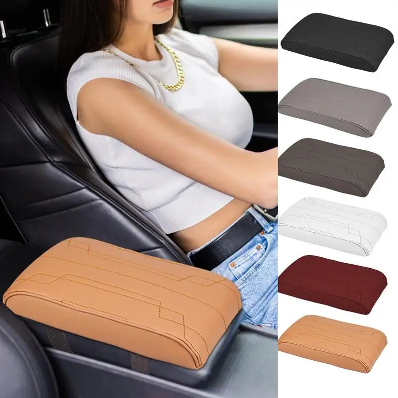 

PU Leather Car Central Armrest Pad Multi-color Auto Center Console Arm Rest Seat Box Mat Cushion Pillow Cover Vehicle Protective