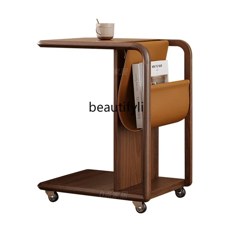 Picture 3: ss K178 ss25 Modern saddle leather bag with roller can store solid wood edge few simple home balcony mini sofa