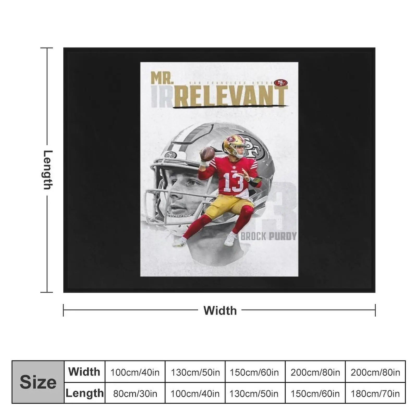 mr irrelevant brock purdy Throw Blanket decorative Travel Blankets