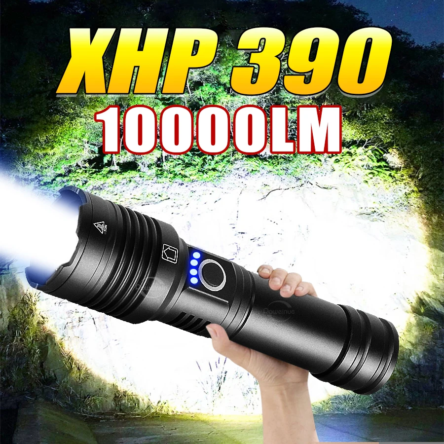 

Xhp390 Super Powerful Led Flashlight Usb Rechargeable Torch Light Tactical High Power Flashlight Waterproof Hand Lantern Camping