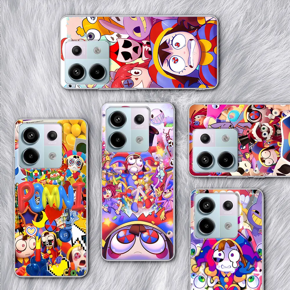 The Amazing Digital Circus Case for Xiaomi Redmi Note 13 9 12 11 Pro Plus 11S 10 12S 11T 11E 10S 8 9S Soft TPU Phone Cover Funda