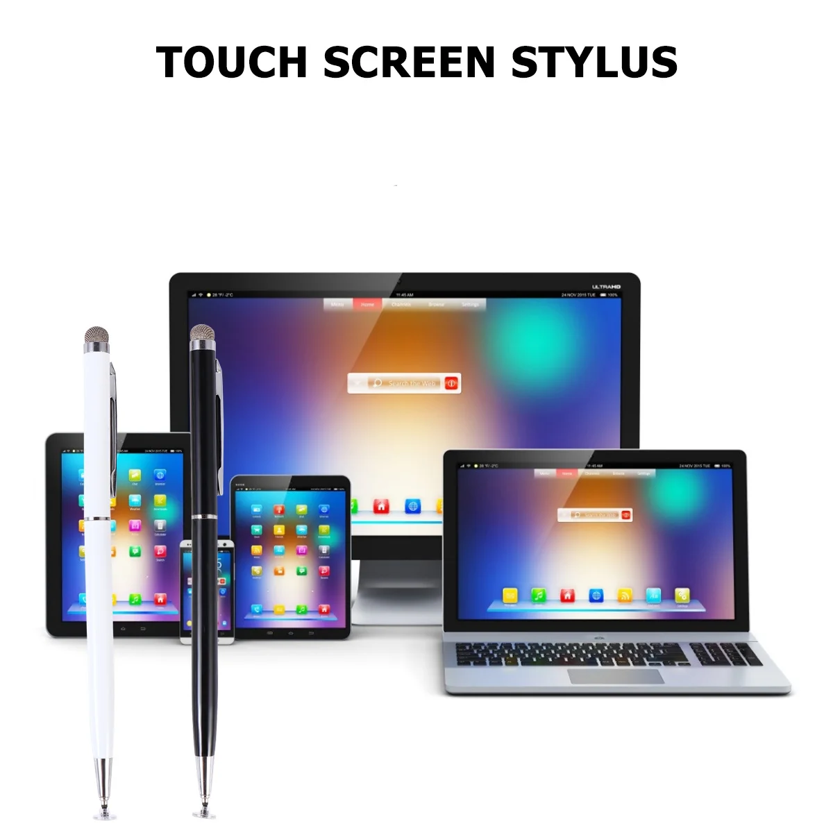

2Pcs Compatible Tablet Stylus Pen Ultra Fine Head High Precision Design Natural Writing Feeling Screen Pen