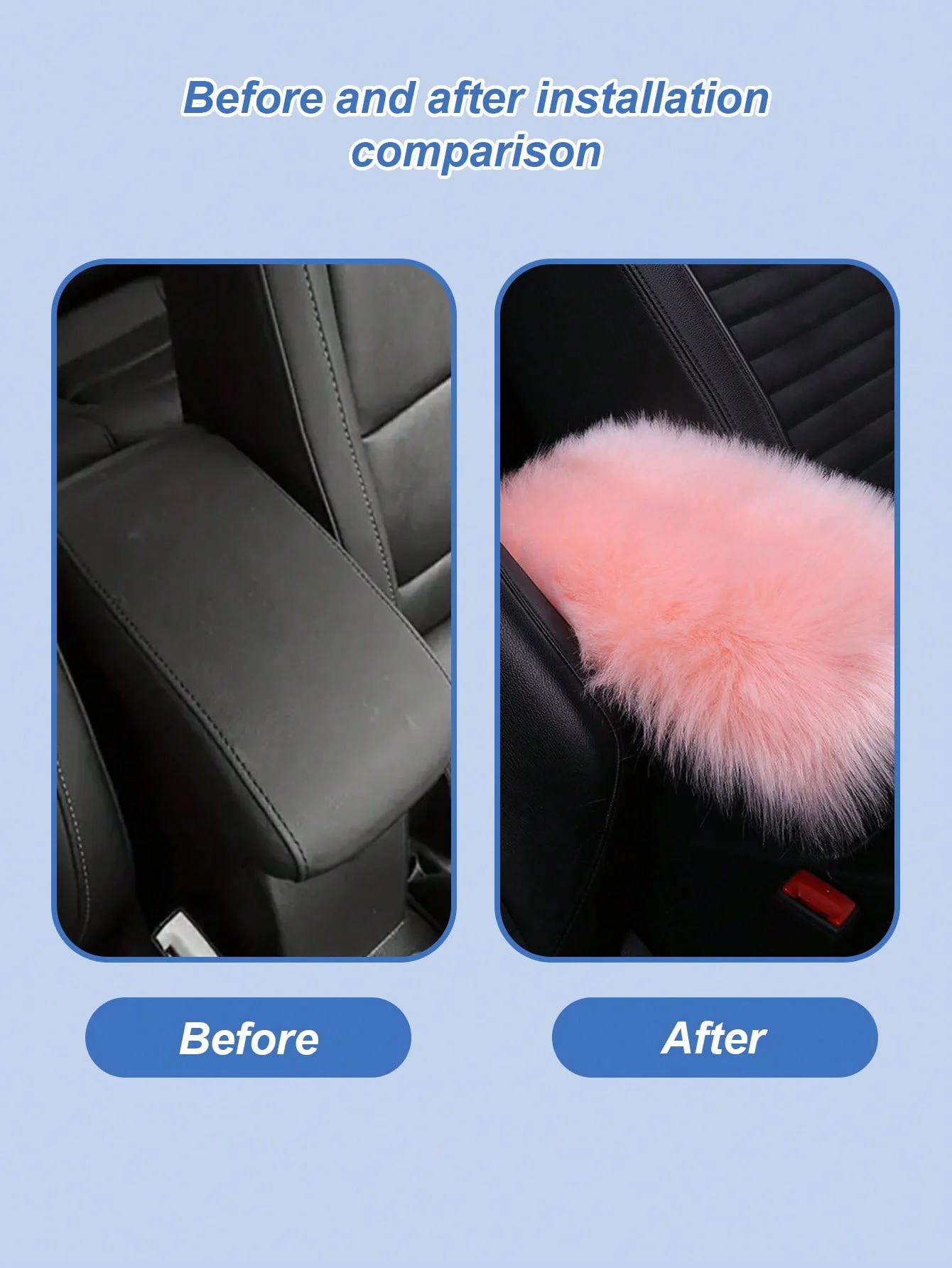 แผ่นรองที่วางแขนกำมะหยี่เนื้อนุ่ม – แผ่นรองคอนโซลกลางกำมะหยี่นุ่มสำหรับรถยนต์ SUV รถบรรทุก, ใช้ได้กับทุกรุ่น เบาะรองนั่งในรถสำหรับฤดูหนาวที่ให้ความอบอุ่น, N