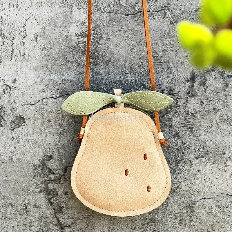 Mini Cartoon Crossbody Bags para Crianças, Pequenas Bolsas para Meninas Criança, Abóbora, Pêra, Joaninha, Kawaii, Bebê, Presente Infantil