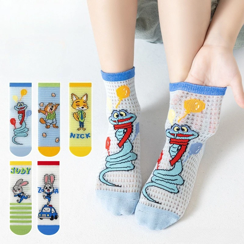 Zootopia Party Games - Lot de 5 chaussettes d'été pour