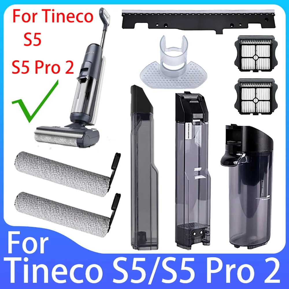 Original Water Tank For Tineco Floor ONE S5 / S5 Pro 2 Vacuum Cleaner Accessories Spare Parts Brush Cover Roller Brush Filters