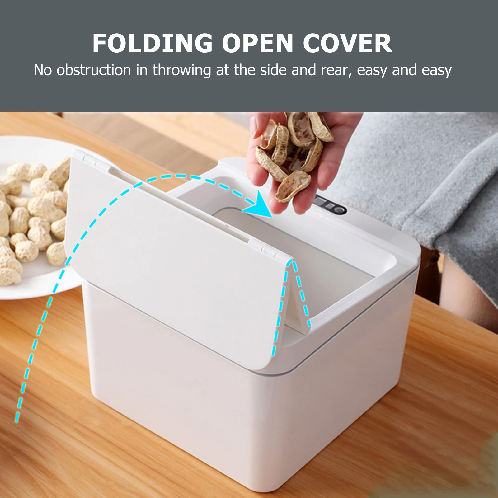 

Electric Car Trash Can Tissue Box Snack Organizer Intelligent Garbage Container Plastic Bin spill proof easy installation car