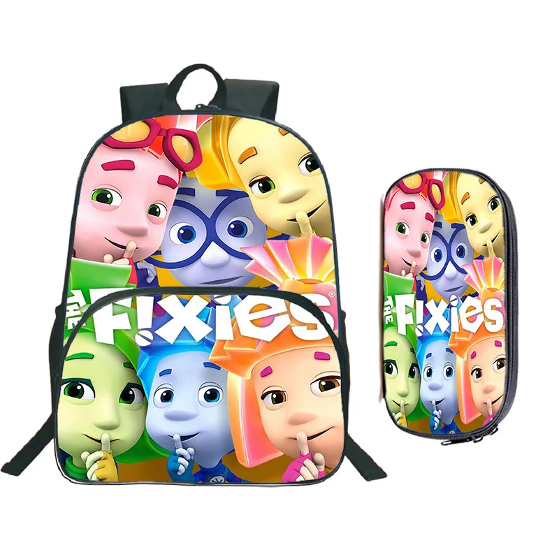 Популярная игра The Fixies, рюкзаки на заказ, детский рюкзак с 3D принтом, детский повседневный школьный рюкзак с рисунком из мультфильма, сумка для ручек, рюкзак из 2 предметов
