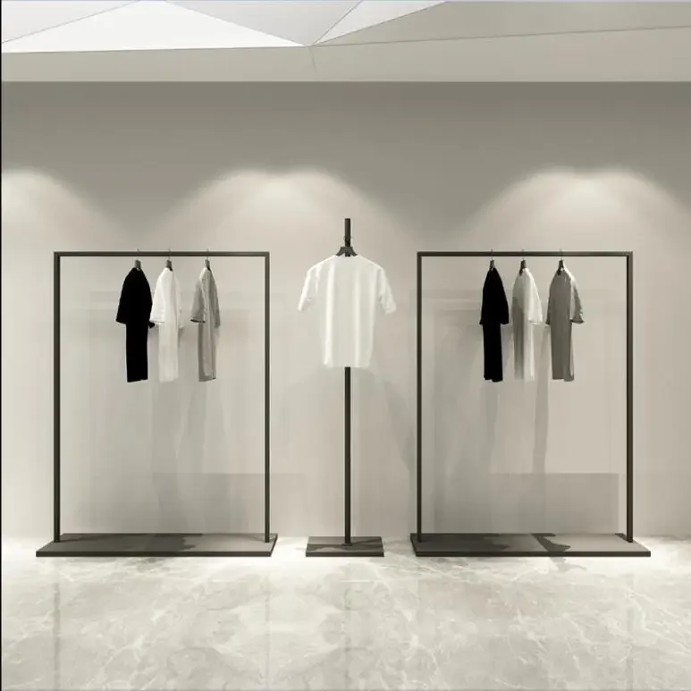 Clothing rack men and women clothing store display racks hanging racks are hanging floor-standing side hanging clothes racks