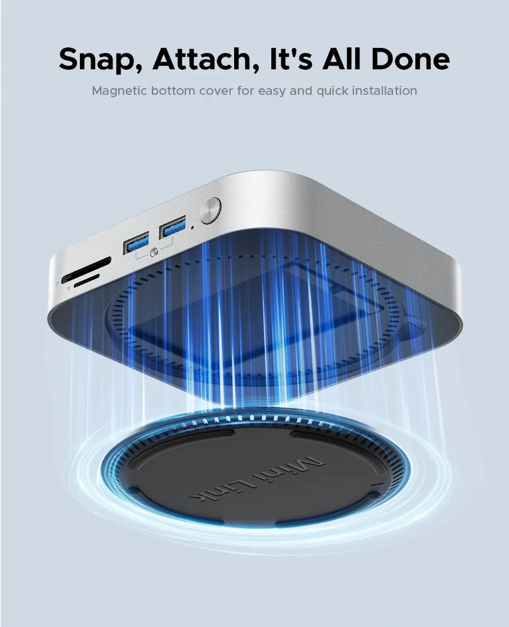 ORICO Type C Hard Drive Enclosure Docking MiniLink Multi-Interface Converter SD/TF4.0 USB4 Transfer Designed for MacMini M4 Dock