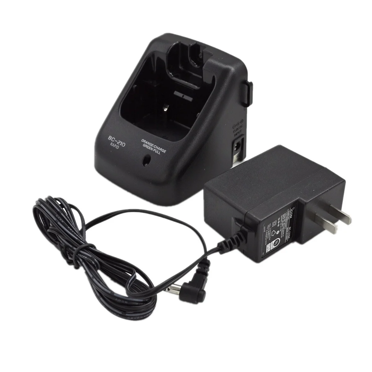 Cargador de Escritorio Rápido con Adaptador de Corriente para ICOM IC-M71 IC-M72 IC-M73 PLUS BP-245 BP245N, Bandeja de Carga para Radio Bidireccional BC210