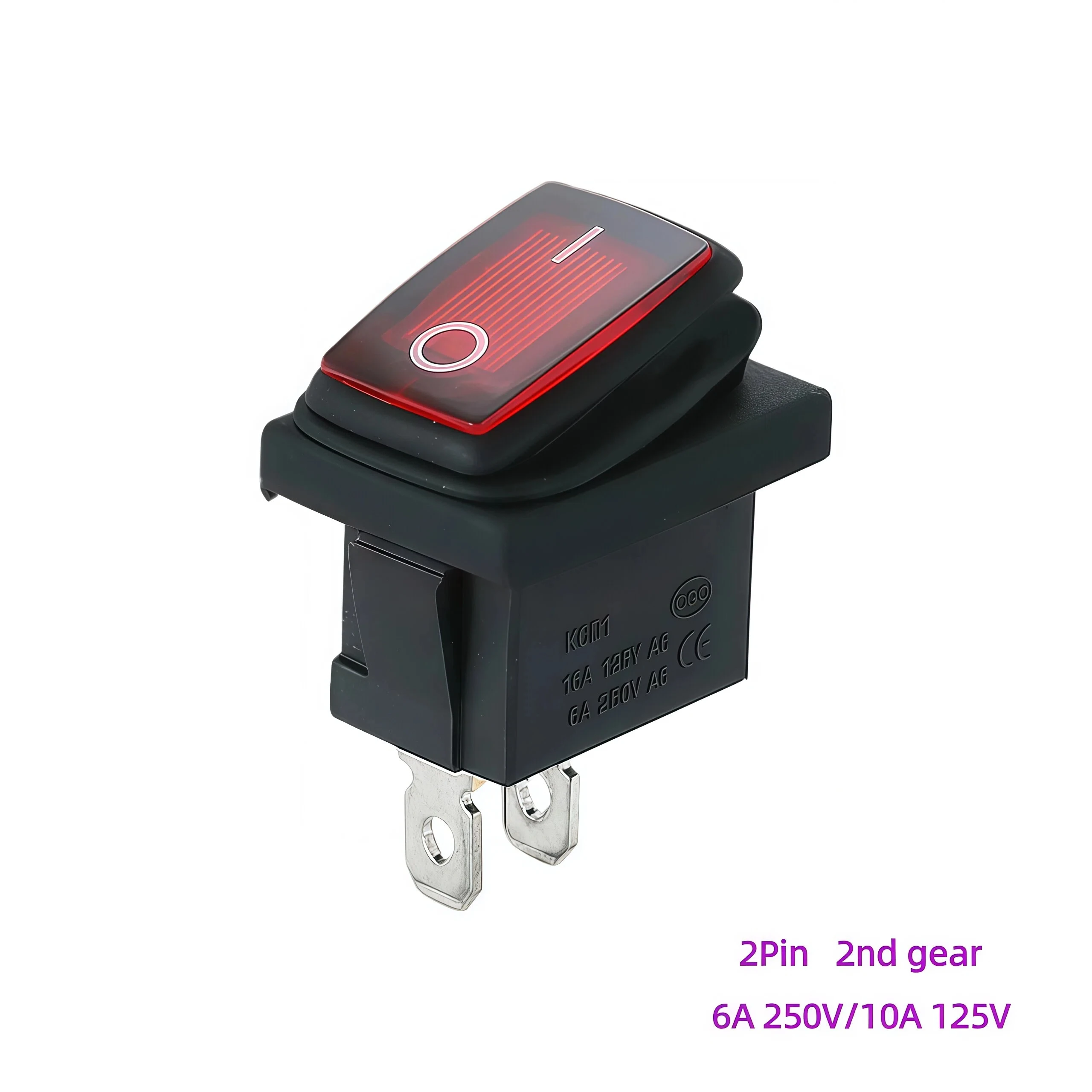 1PCS KCD1 Boat/Vehicle Rocker Switch 6A/10A 250V/125V Small Toggle Button Switch with LED Light 220V Waterproof Rocker Switch