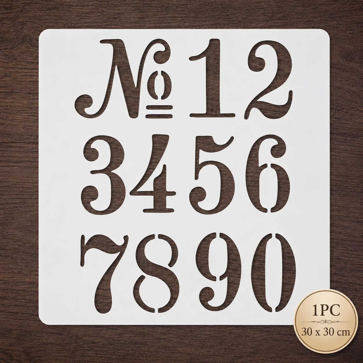 1PC 11.8 x 11.8 in Number Stencil for Address Sign DIY Painting Template for Wood Board Porch Sign Craft Decor