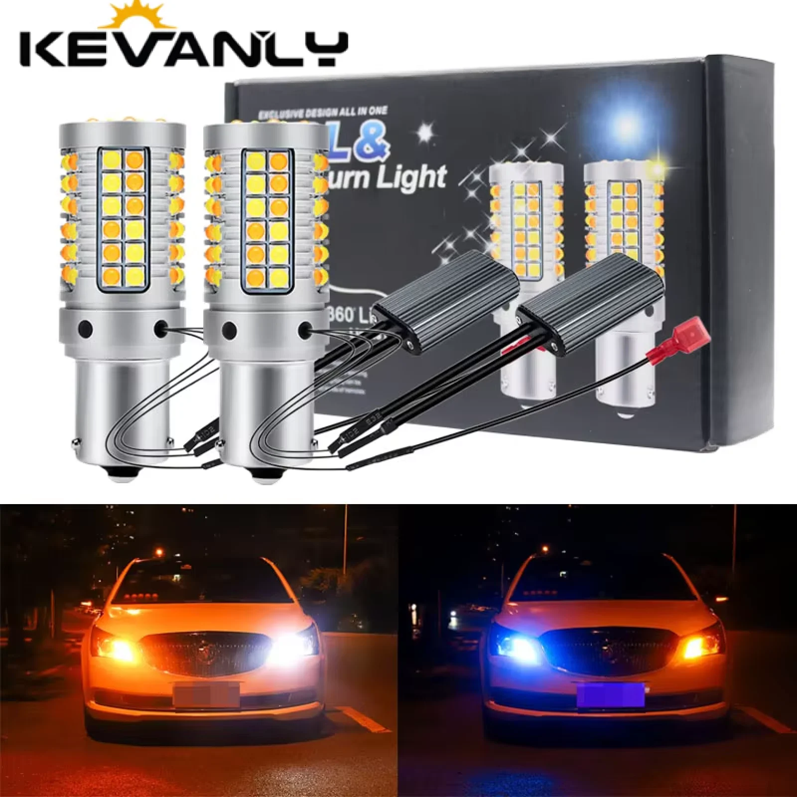 

2pcs DRL p21w py21w T20 W21W 7440 69LED Bau15s ba15s Canbus DRL Running lights&Turn Signal Light Dual Mode DRL LED all in one