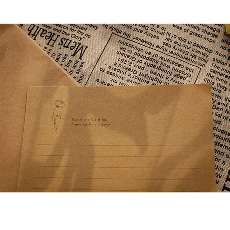 36 Pcs Vintage Kraft Paper Writing Paper European Style Paper For Letter Writing Letter Paper Stationery, Number 16