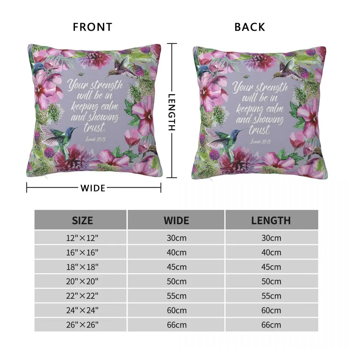 Yeartext Hummingbirds And Flowers Square Pillowcase Polyester Linen Velvet Creative Zip Decorative Home Cushion Cover 45x45