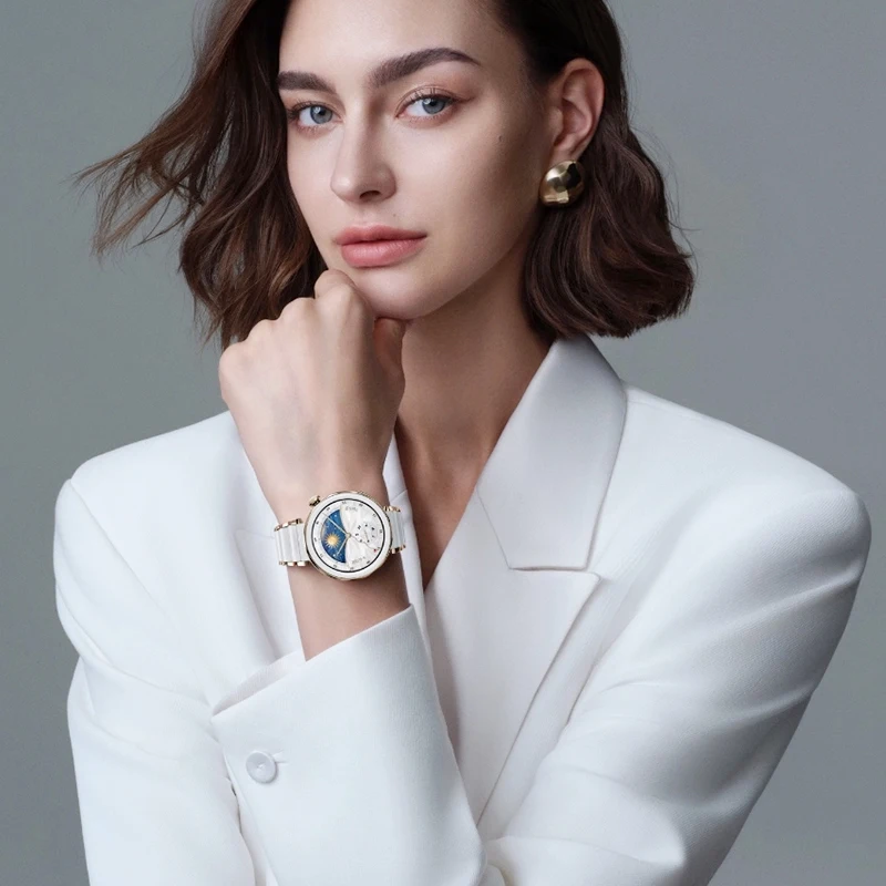 18mm Ceramic Bands for Huawei Watch GT5/GT4 41mm Metal Bracelet Adjustable Wristband for Huawei Watch GT5 Pro 42mm Fashion Strap