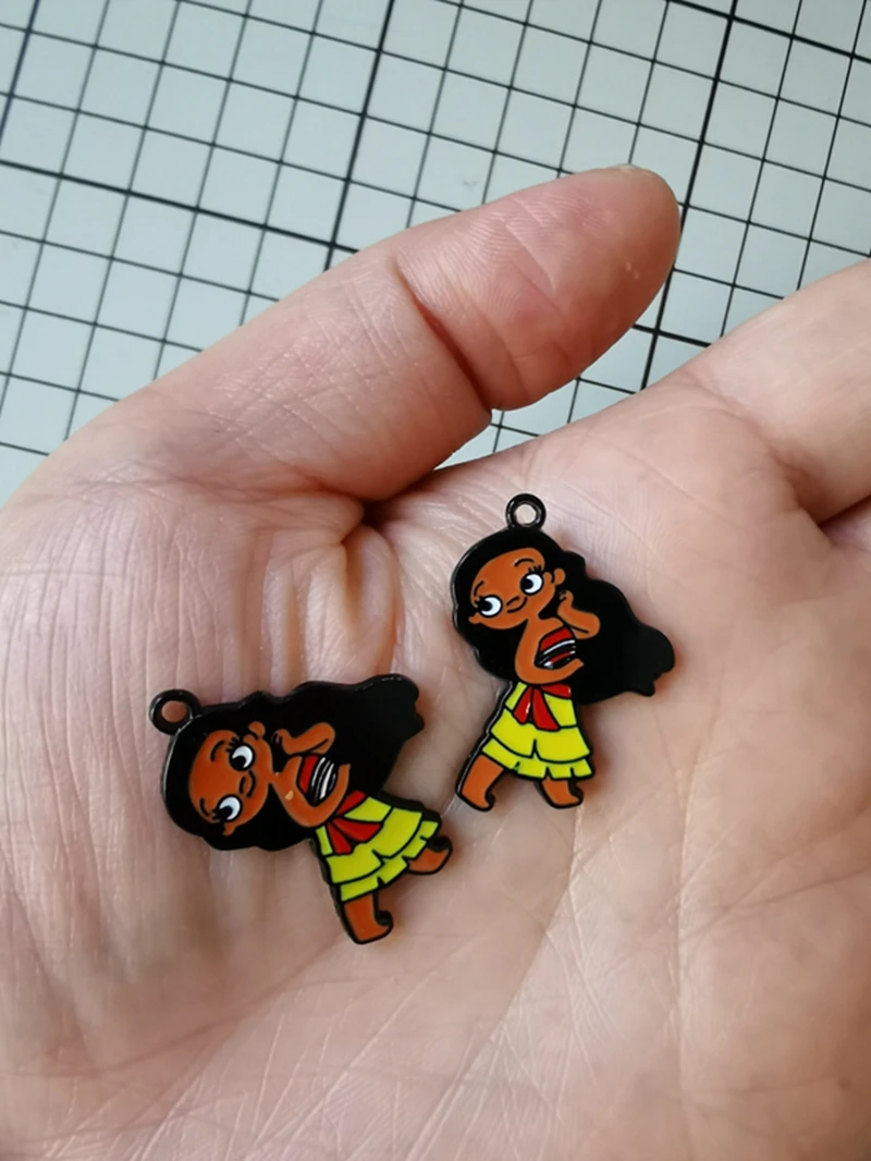 

10PCS cartoon Moana princess Pendant DIY Jewelry Necklace Earrings Bracelet Jewelry Earring Charms