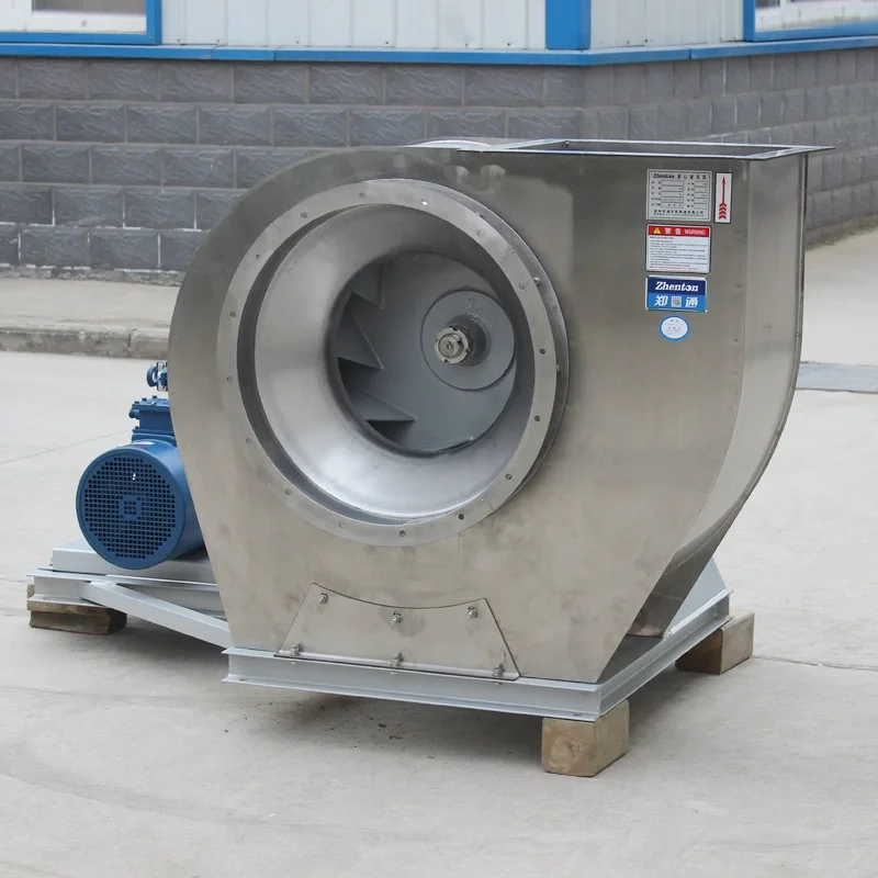المعدات 4-72 الفولاذ المقاوم للصدأ قائم بذاته التيار المتناوب منفاخ كبير حجم الهواء ارتفاع درجة الحرارة مروحة الطرد المركزي حزام العادم #3