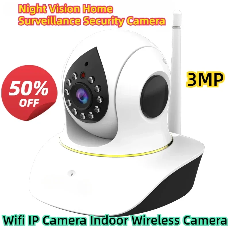 

Night Vision Home Surveillance Security Camera Baby Pet Monitor 3MP Wifi IP Camera Indoor Wireless Camera