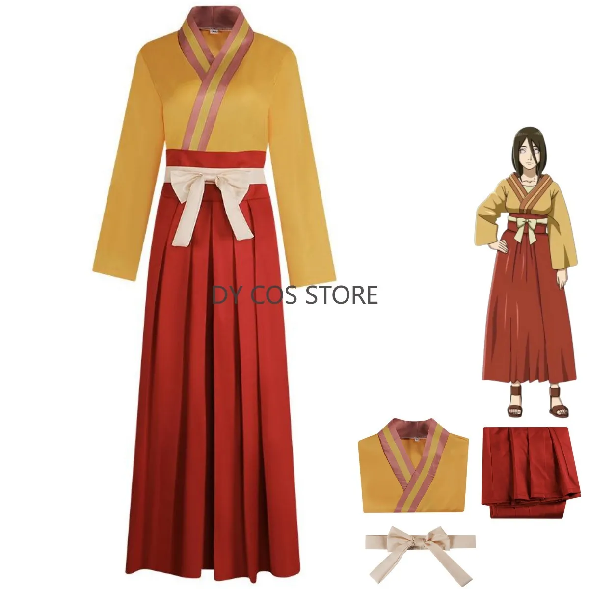 

Anime Hyuuga Ichizoku Hyuuga Hanabi Cosplay Costume Japanese Kimono Orange Tops Skirt Woman Kawaii Halloween Christmas Suit