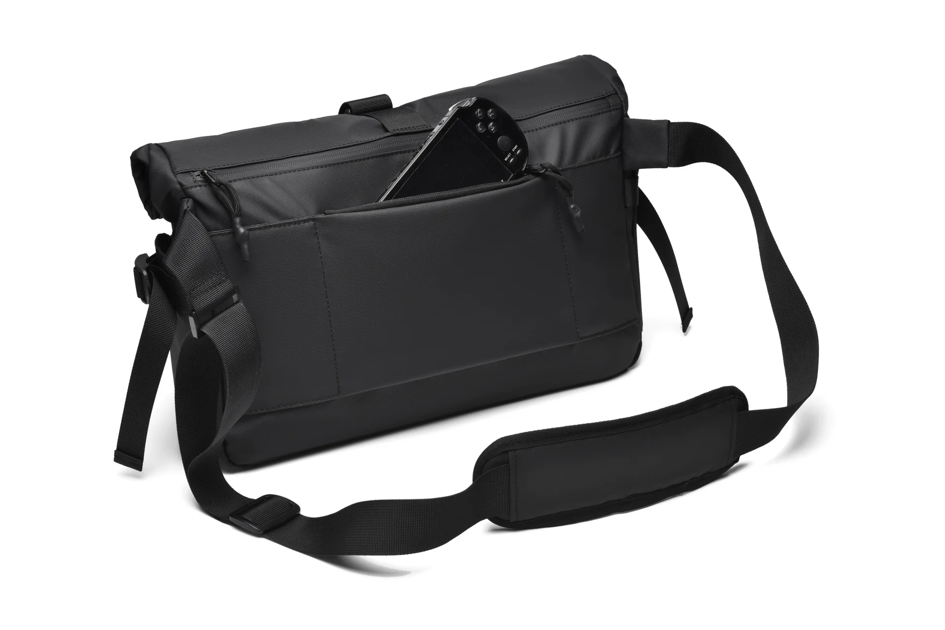 Waterproof Roll Top Crossbody Bag Multi Pocket Tactical Shoulder Bag Adjustable Strap Sling Pack for Travel Outdoor Daily Use