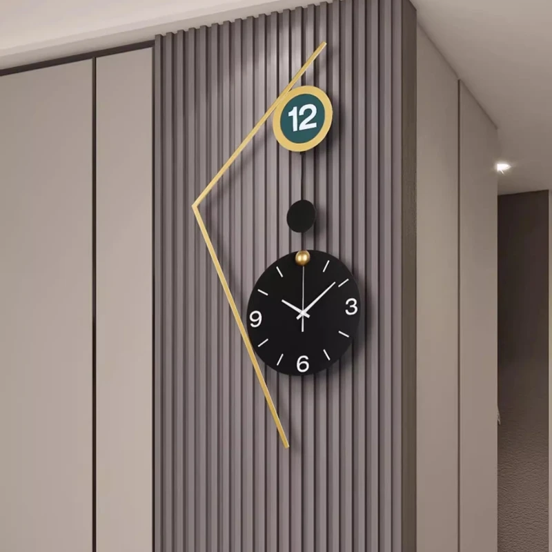 Mechanic Round Wall Clock Minimalist Silent Fashion Unusual Automatic Wall Clock European Unique Art Metal Horloge Home Decor