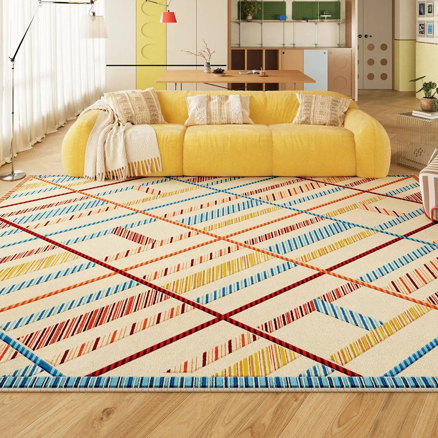 Bauhaus Dopamine Rugs for Living Room Large Area Carpet Waterproof Easy Clean Non-slip Floor Mat Coffee Tables Rug Bedroom Mats