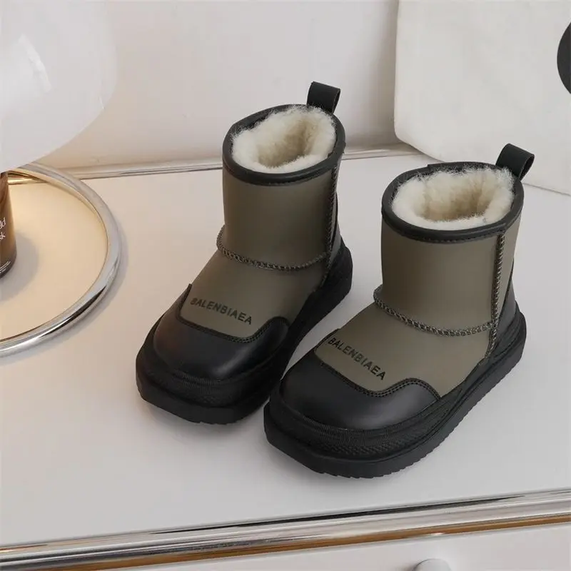 

2026, зимние детские зимние ботинки, непромокаемые нескользящие полусапожки на теплой подкладке для девочек, повседневные кроссовки для мальчиков, детская уличная обувь