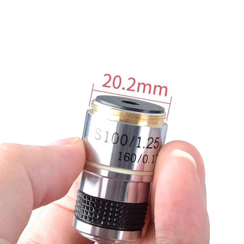 185 Achromatic Objective Lens 4X 10X 20X 40X 60X 100X RMS20.2mm Interface for XSP-00 XSP-30 Series Microscope